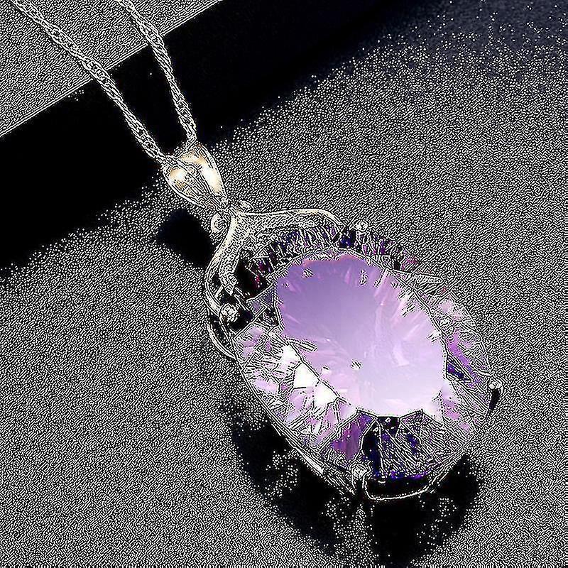 Amethyst Pendant Necklace, Gold