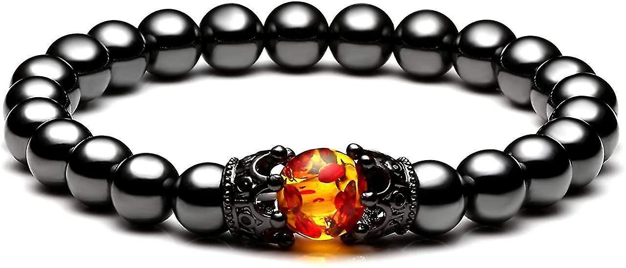 Hematite and Tiger Eye Bracelet Set, 10mm
