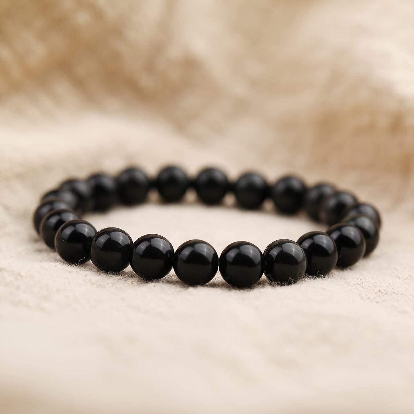Obsidian Intention Bracelet, 16mm