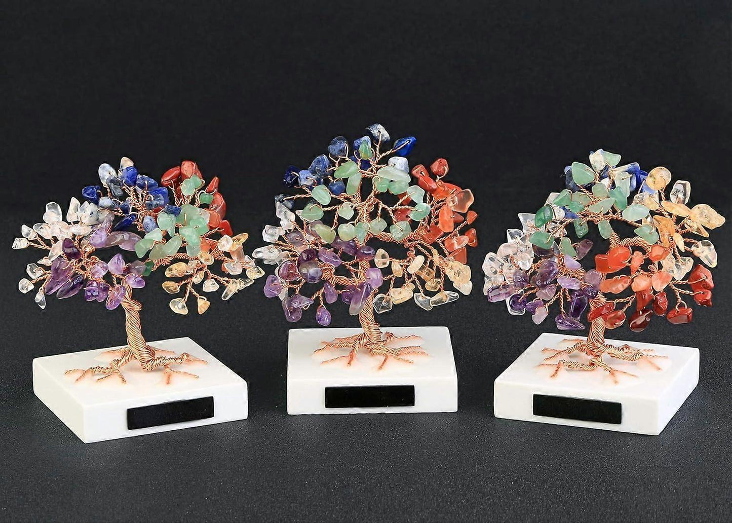 Seven Chakra Crystal Tree on Marble Base