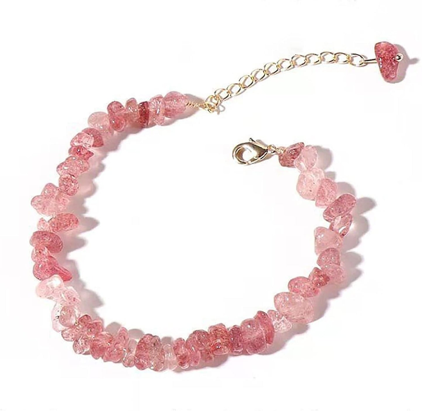 Strawberry Quartz Chip Bracelet