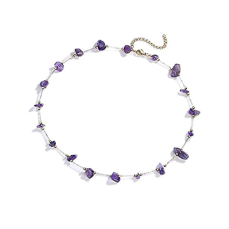 Amethyst Chip Choker Necklace