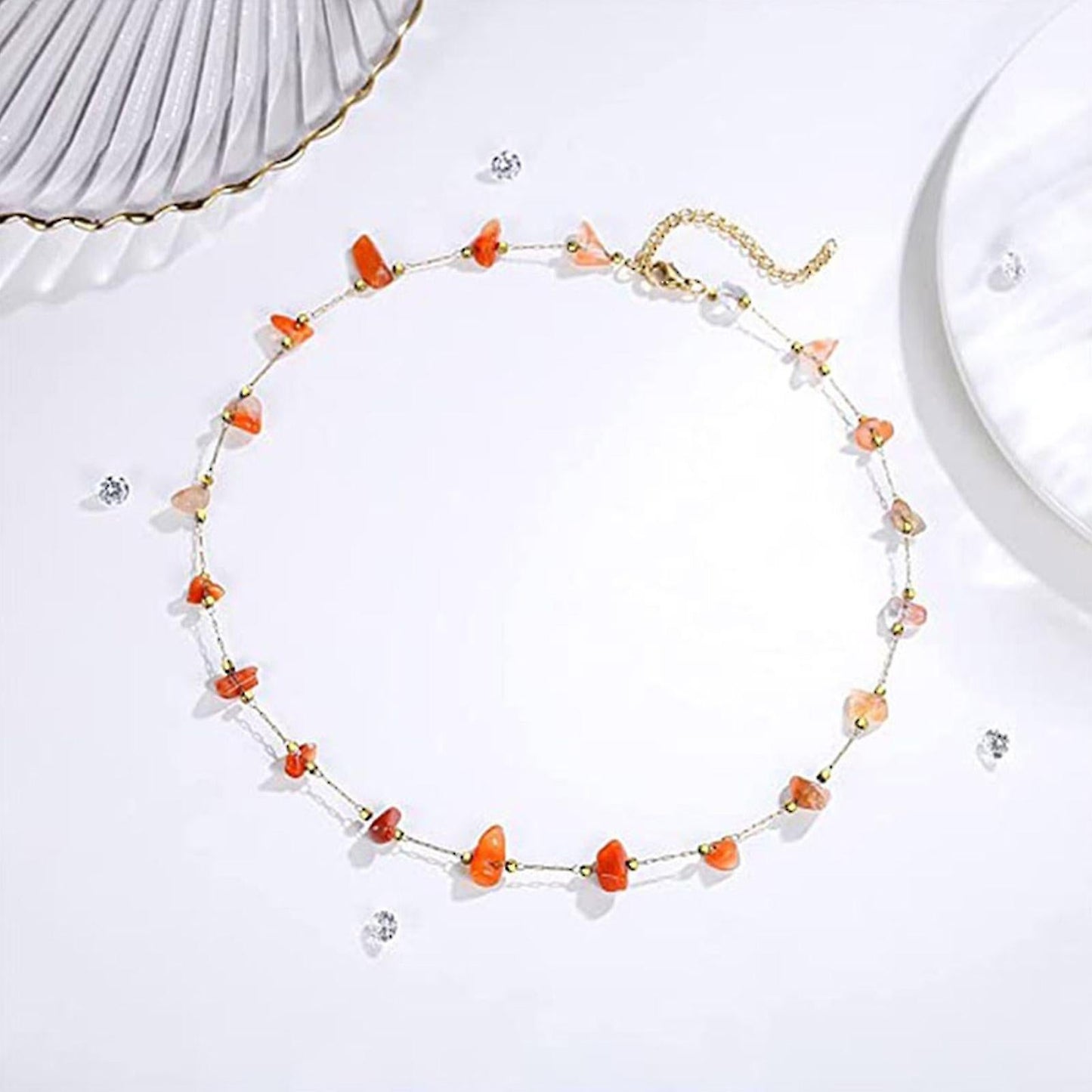 Amethyst Chip Choker Necklace