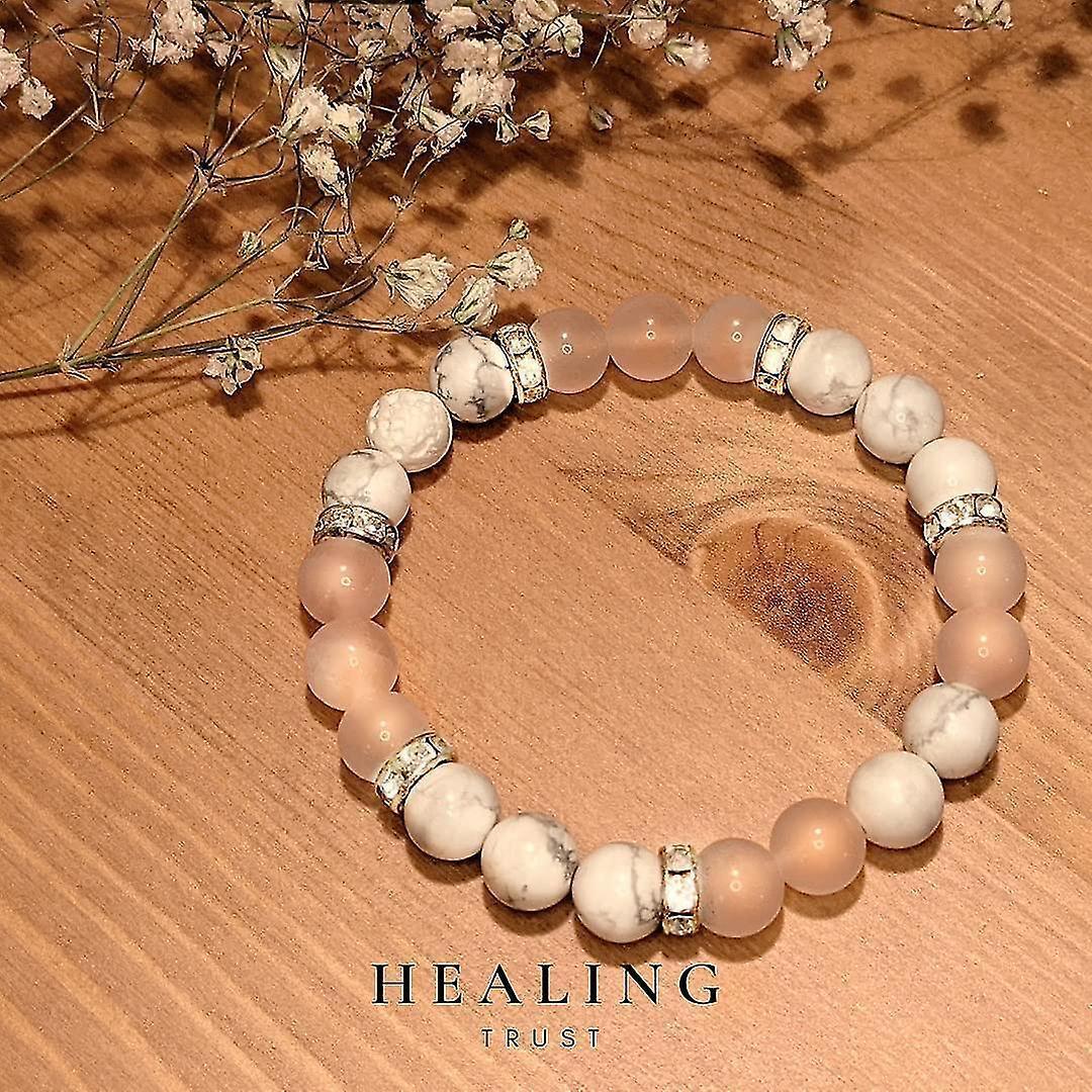 Rose Quartz & Clear Quartz Intention Bracelet, White