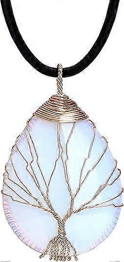 Opalite Tree of Life Pendant Necklace