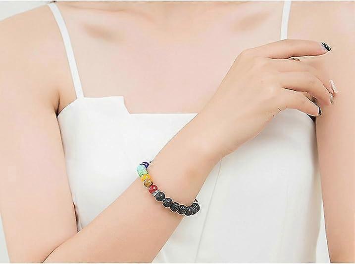 7 Chakra Intention Bracelet, 8mm (IV)