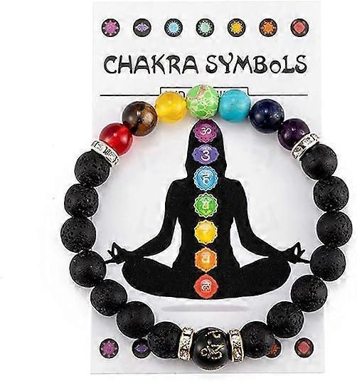 7 Chakra Intention Bracelet, 8mm (IV)