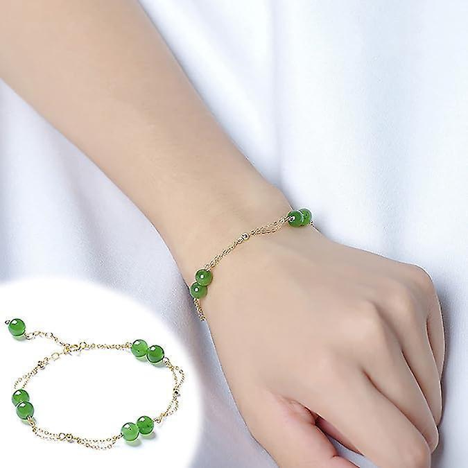 Jasper & Clear Quartz Intention Bracelet, Green