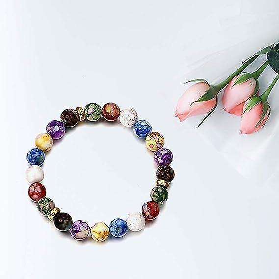 Rainbow Multicolour Stone Beaded Bracelet