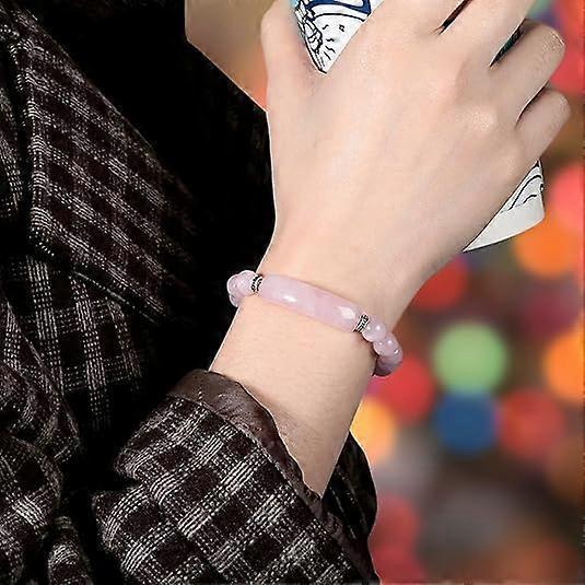 Rose Quartz Bar and Heart Bracelet