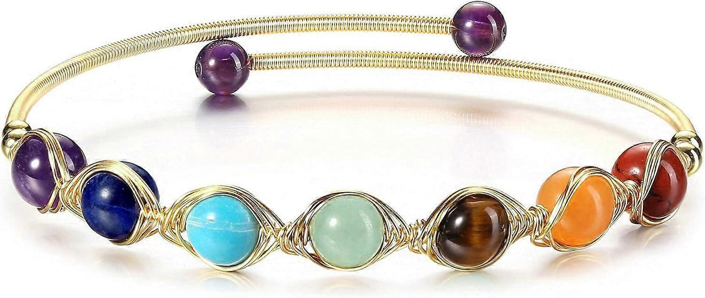 7 Chakra Intention Bracelet, Gold