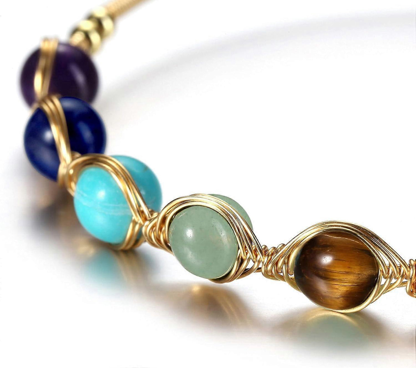 7 Chakra Intention Bracelet, Gold