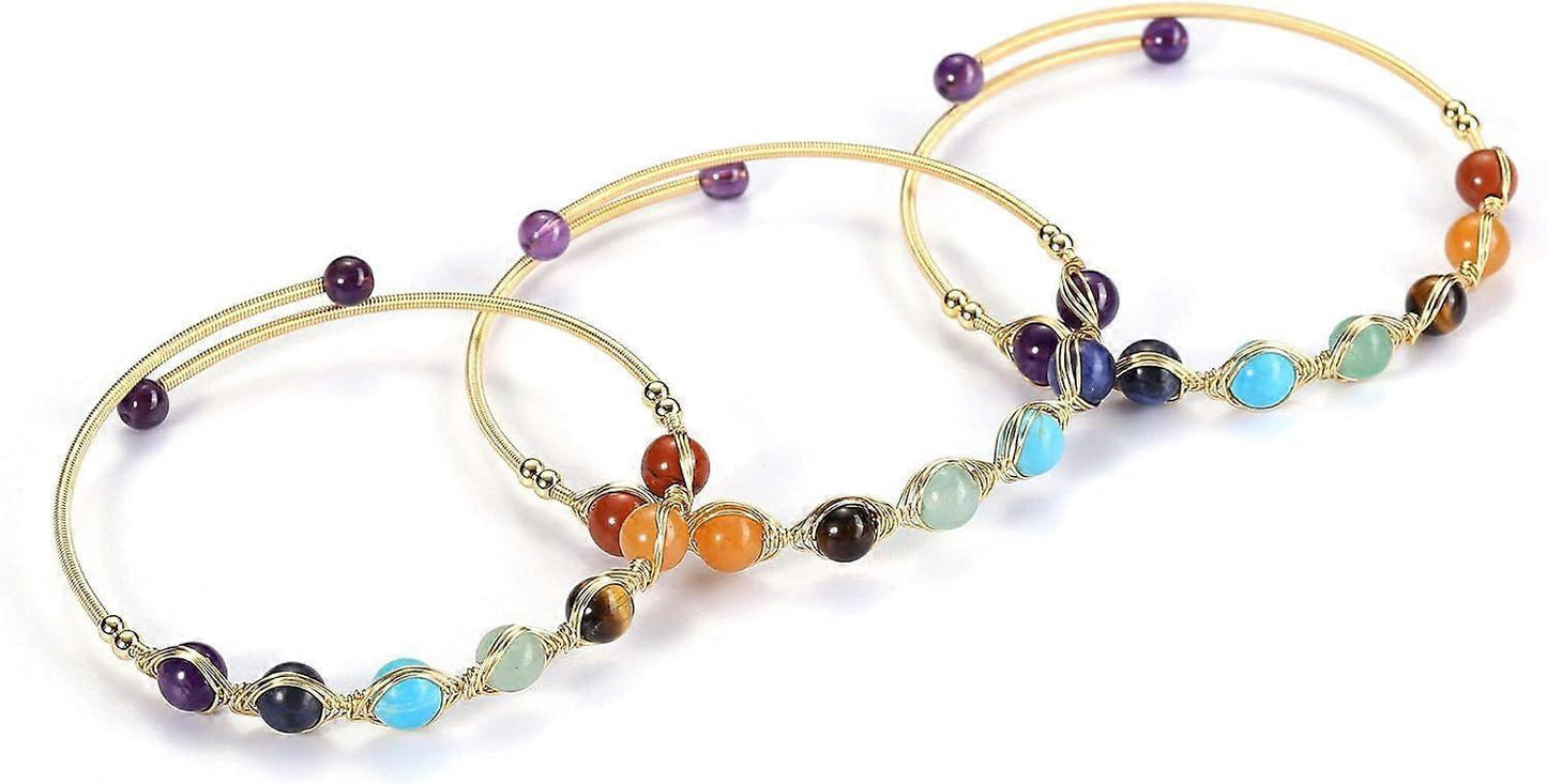 7 Chakra Intention Bracelet, Gold