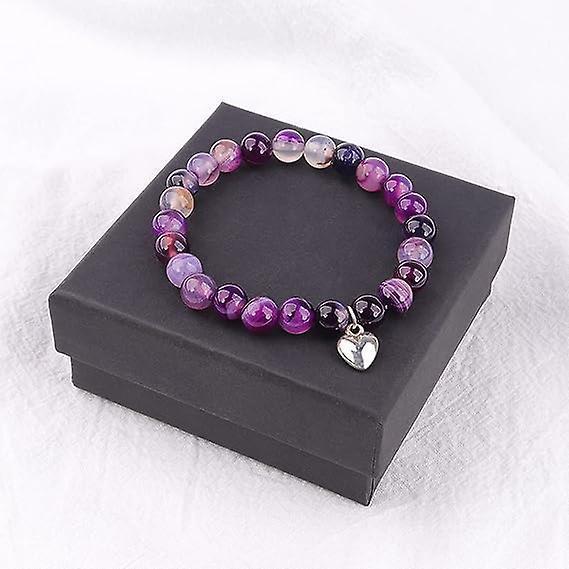 Agate Intention Bracelet, 8mm