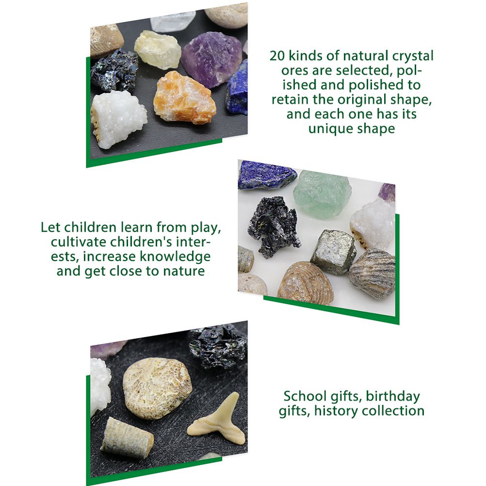20 Piece Mini Crystal and Gemstone Specimen Set