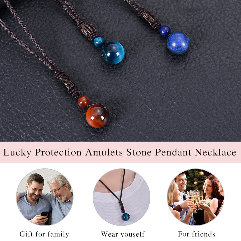Tiger Eye Pendant Necklace, 14mm